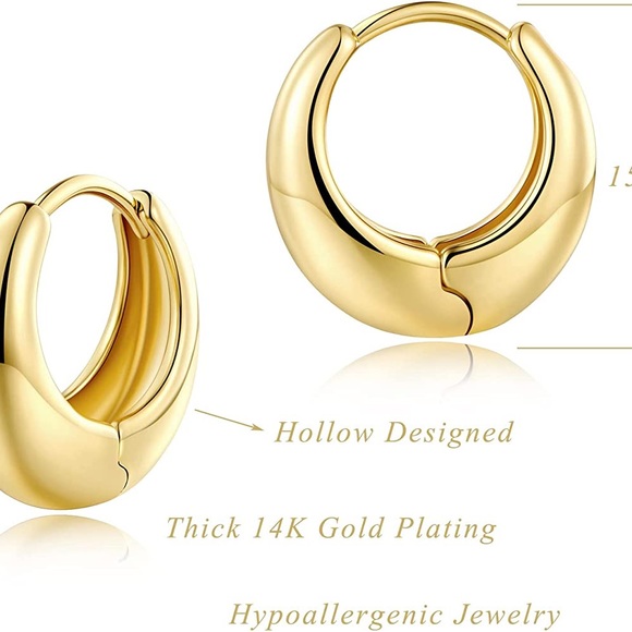 Gold Hoop Earring - Picture 4 of 4